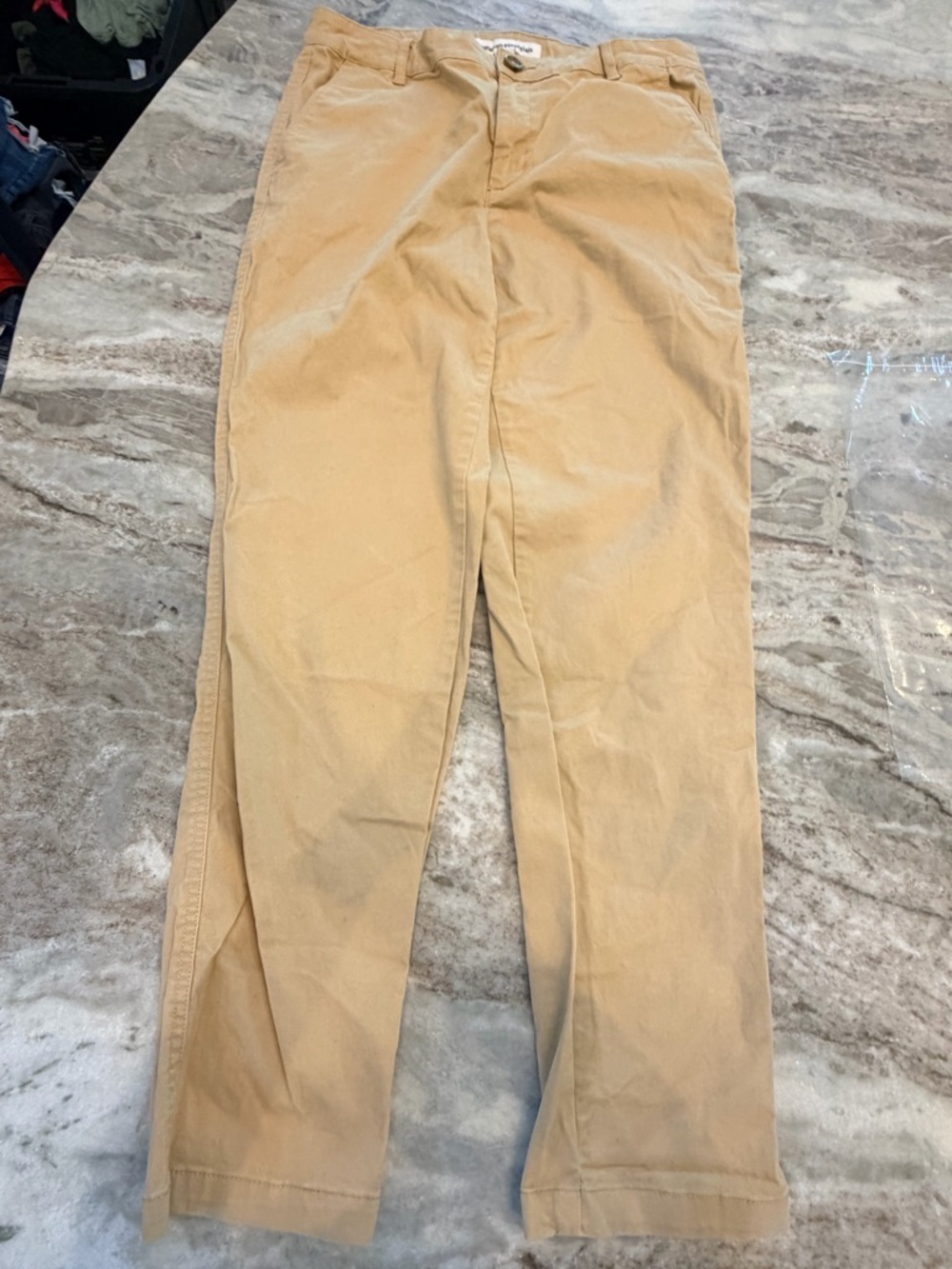Amazon Essentials Khaki Chino Pants Size 10 Stretch Straight Leg Womens